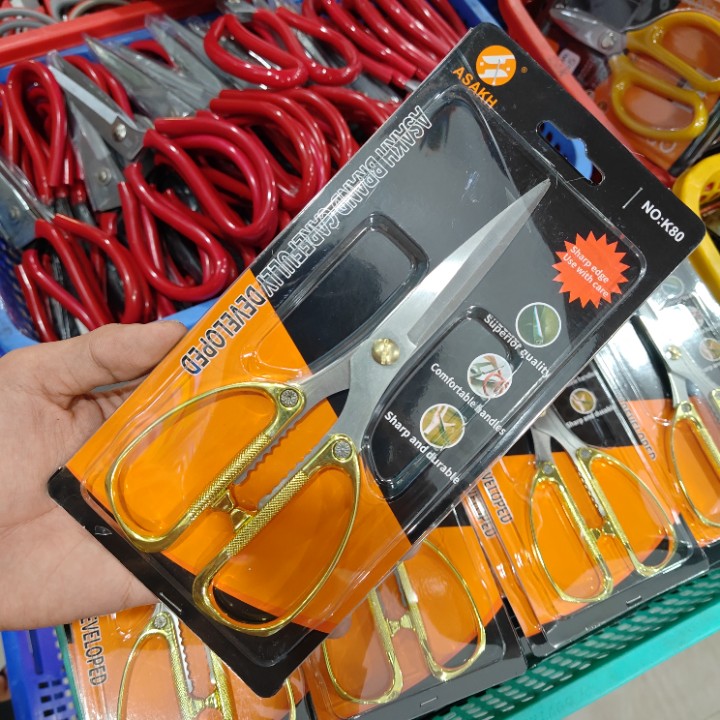 KÉO KHÔNG GỈ SIÊU BÉN SK5 K80 LOẠI LỚN MÀU VÀNG